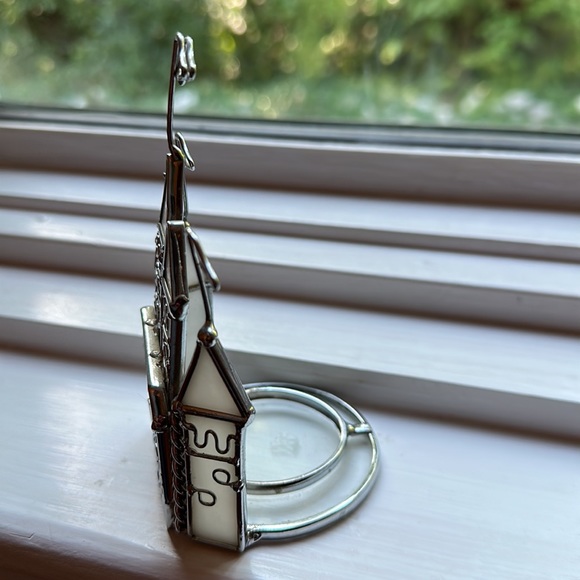 Vintage Stained Glass Mini Church Tea Light Candle Holder - Picture 2 of 7